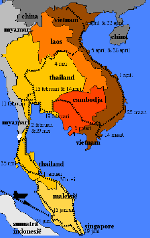 kaart indochina